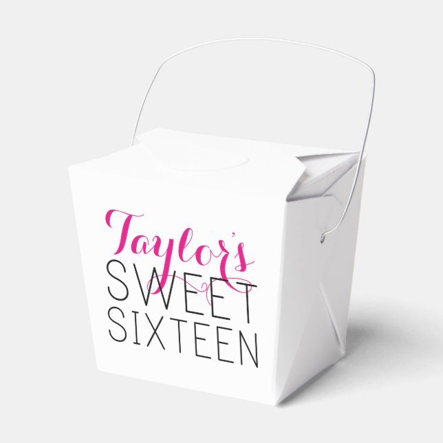 Caja Para Regalos Sweet personalizado 16 Favor Box (Front Side)
