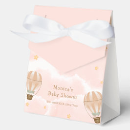 Caja Para Regalos Sweet Pink Cloud Hot Air Balloon Baby Shower