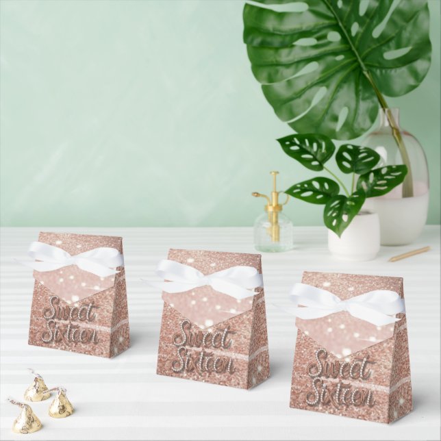 Caja Para Regalos Sweet Sixteen In Rose Gold and Pearls (Múltiple)