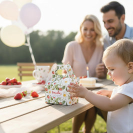 Caja Para Regalos Sweet Strawberry First Birthday Favor Box