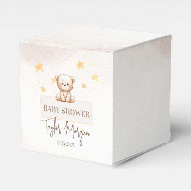 Caja Para Regalos Sweet Teddy Bear Baby Shower (Costado Anverso)