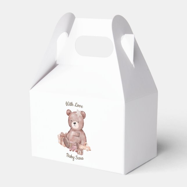 Caja Para Regalos Sweet Teddy Bear Baby Shower (Front Side)