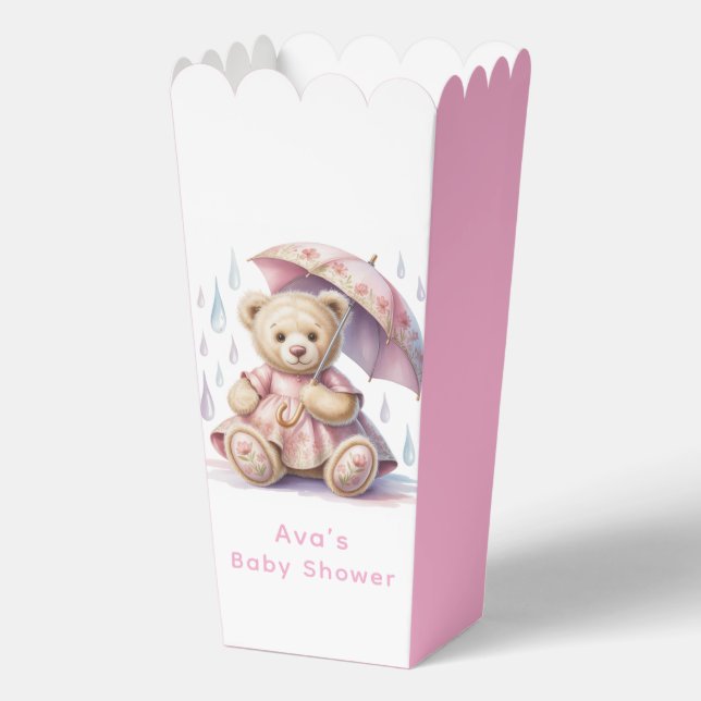 Caja Para Regalos Sweet Teddy Bear Girl Baby Shower (Reverso )
