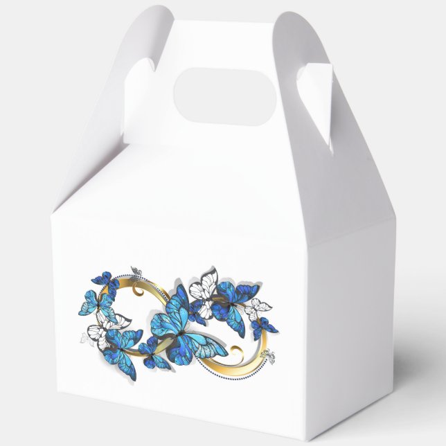 Caja Para Regalos Symbol Infinity of Blue Morpho Butterflies (Reverso )