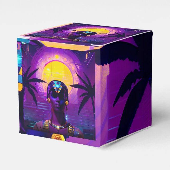Caja Para Regalos Synthwave Pharaoh (Costado Anverso)