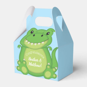 Caja Para Regalos T-Rex Dinosaur Baby Shower Blue