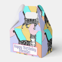 Caja Para Regalos Tabby Cat Pastel Birthday Cats Cake Favorito Box