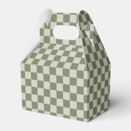 Caja Para Regalos Tablero de cheques verde de sabio