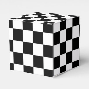 Caja Para Regalos Tablero de damas blanco y negro