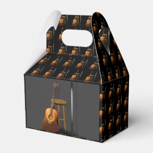 Caja Para Regalos Taburete y Mike de la guitarra de la repetición