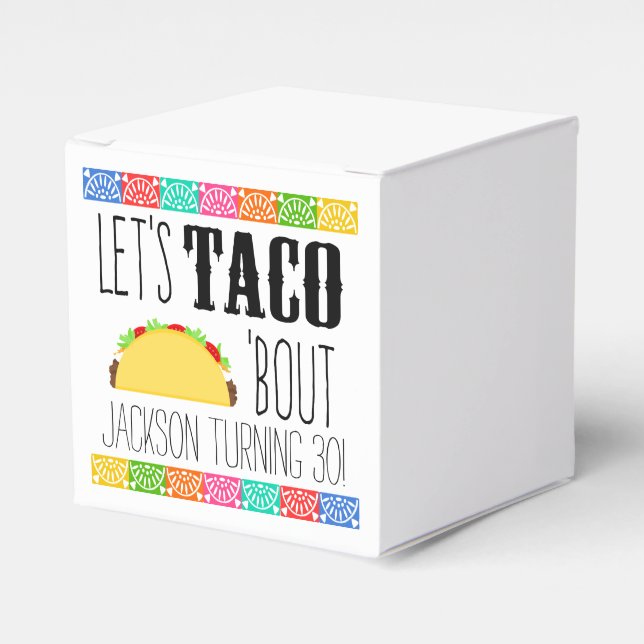 Caja Para Regalos Taco 'Bout Birthday Party (Costado Anverso)