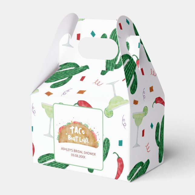 Caja Para Regalos Taco 'Bout Love Boda Bridal Shower Fiesta (Front Side)