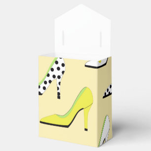 Caja Para Regalos Tacones Altos Amarillos Bonitos