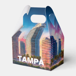 Caja Para Regalos Tampa Skyline Resumen de arte