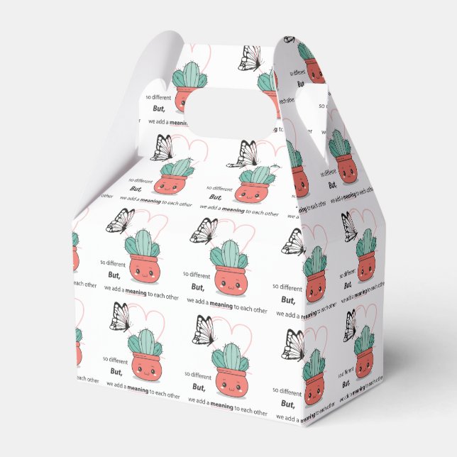 Caja Para Regalos Tan Diferente, Perfecto Juntos - Pareja De Amor Cu (Front Side)