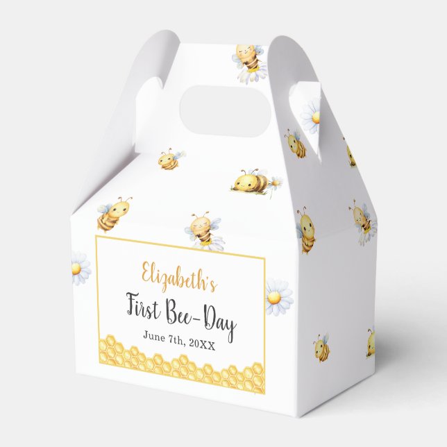 Caja Para Regalos Tan Dulce Cumpleaños Abeja (Front Side)