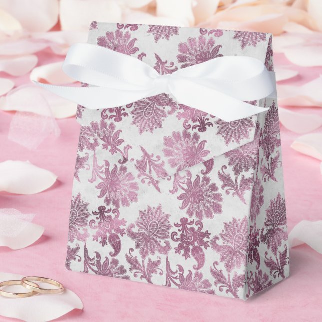 Caja Para Regalos Tarde de boda de Borgoña romántico Floral Rojo Pla (Boda)