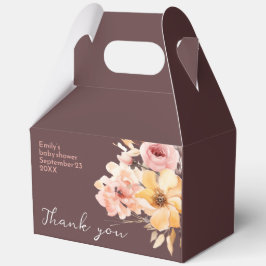 Caja Para Regalos Tarjeta de chica de bebé color azul rosa