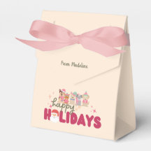 Tarjeta de vacaciones plana con la familia o negoc