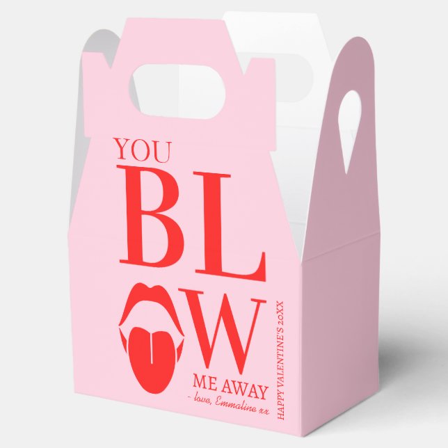 Caja Para Regalos Tarjeta Día de San Valentín roja traviesa (Abierto)