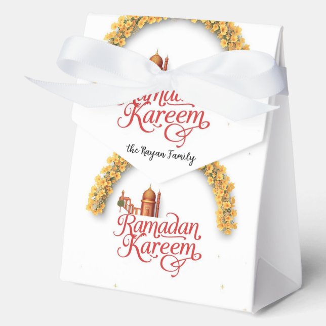 Caja Para Regalos tarjeta personalizada de vacaciones de Ramadan Kar (Anverso)