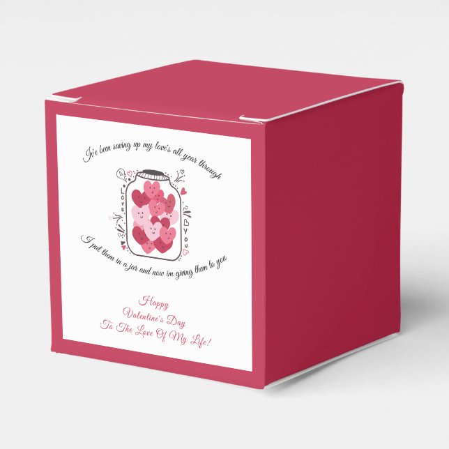 Caja Para Regalos Tarrito de Amor Día de San Valentín (Costado Anverso)