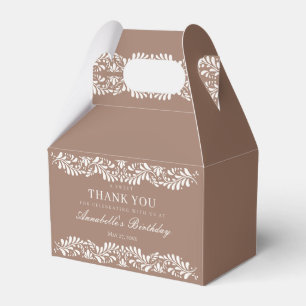 Caja Para Regalos Tarta de cumpleaños de Talavera marrón Mocha