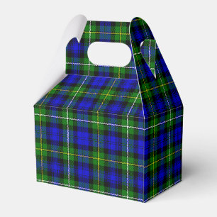 Caja Para Regalos Tartán de Campbell, crema azul
