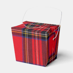 Caja Para Regalos Tartán de Stewart rojo