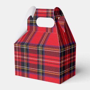 Caja Para Regalos Tartán de Stewart rojo