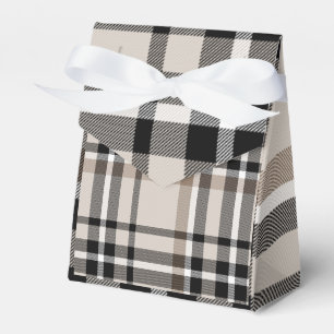 Caja Para Regalos Tartan Escocés Cuadriculado Beige