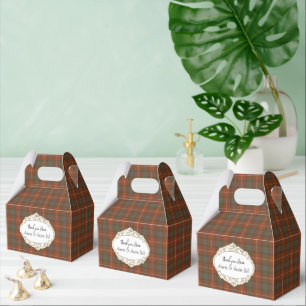 Caja Para Regalos Tartan Escocés Fraser Rojo Deteriorado por el Clim