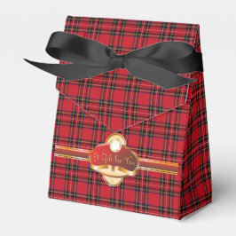 Caja Para Regalos Tartán Red Black Plaid Tent Favor Box
