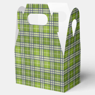 Caja Para Regalos Tartán verde