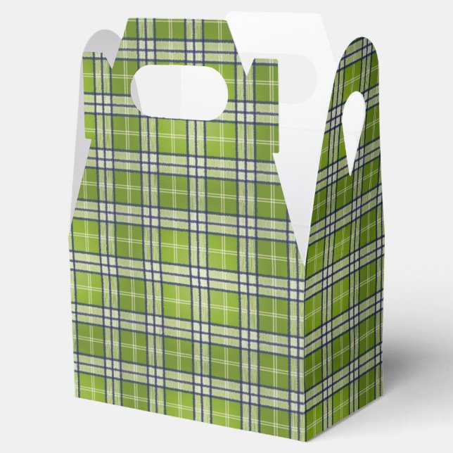 Caja Para Regalos Tartán verde (Abierto)