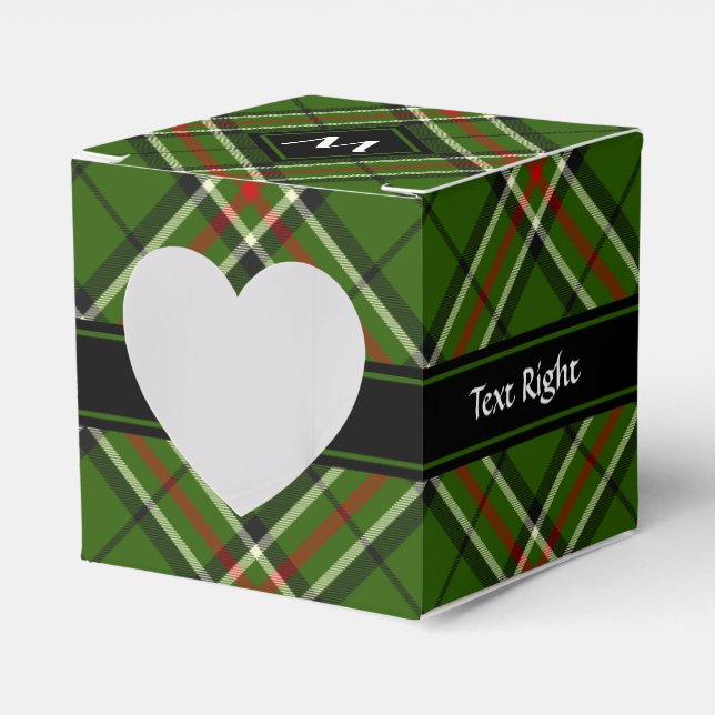 Caja Para Regalos Tartán verde, negro, rojo y blanco (Anverso)