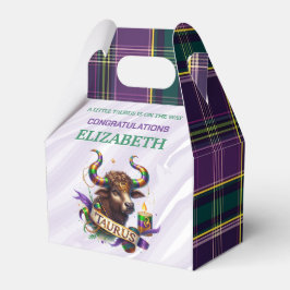 Caja Para Regalos Taurus Zodiac Baby Shower 4"w x 2.5"l x 5"h