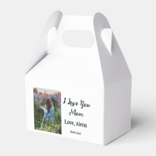 Caja Para Regalos Te amo el día de mamá elegante agregar texto de fo