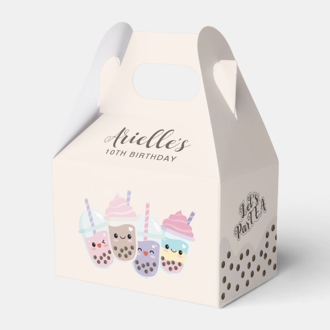 Caja Para Regalos Té de burbuja de Kawaii Boba (Front Side)