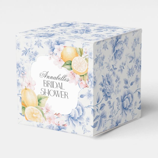 Caja Para Regalos Té de limón Chinoiserie Postre Despedida de solter (Costado Anverso)