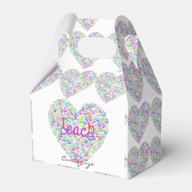 Caja Para Regalos Teach Peace Heart Thunder_Cove (Front Side)