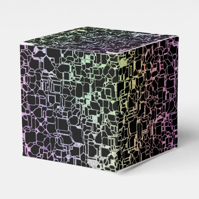 Caja Para Regalos techno rainbo : (Costado Anverso)