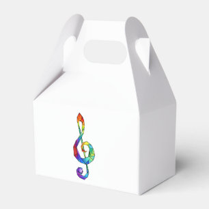 Caja Para Regalos Tecla musical arcoiris tremendo clef