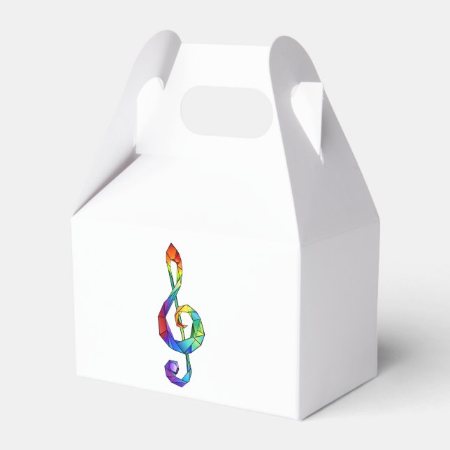 Caja Para Regalos Tecla musical arcoiris tremendo clef (Front Side)