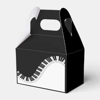Caja Para Regalos Teclado de piano Diseño de música en blanco y negr