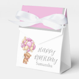 Caja Para Regalos Teddy Balloon Bearly Wait Birthday Chica Favor Box