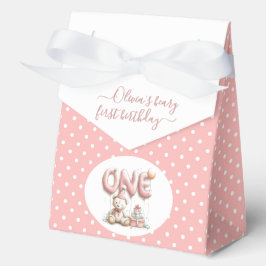 Caja Para Regalos Teddy Bear and Polka Dot Happy Birthday 