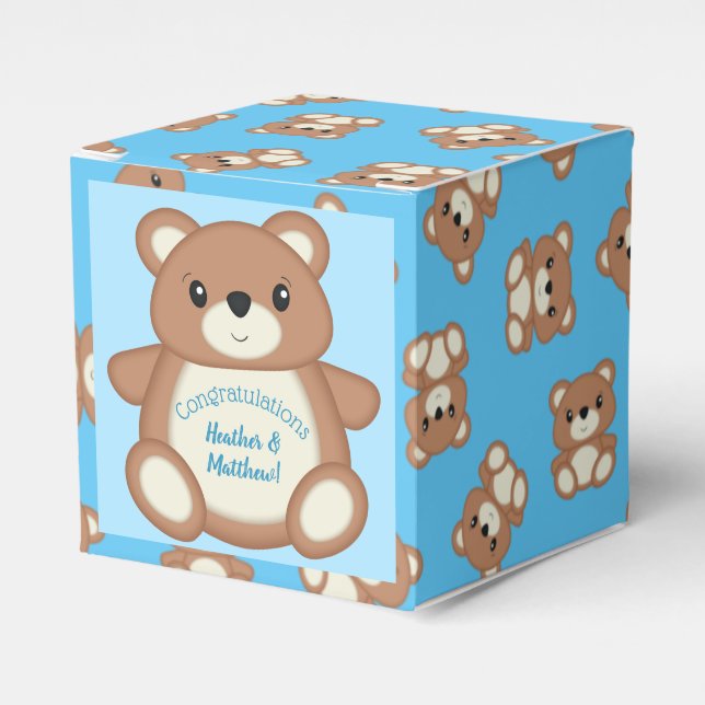 Caja Para Regalos Teddy Bear Baby Shower (Costado Anverso)