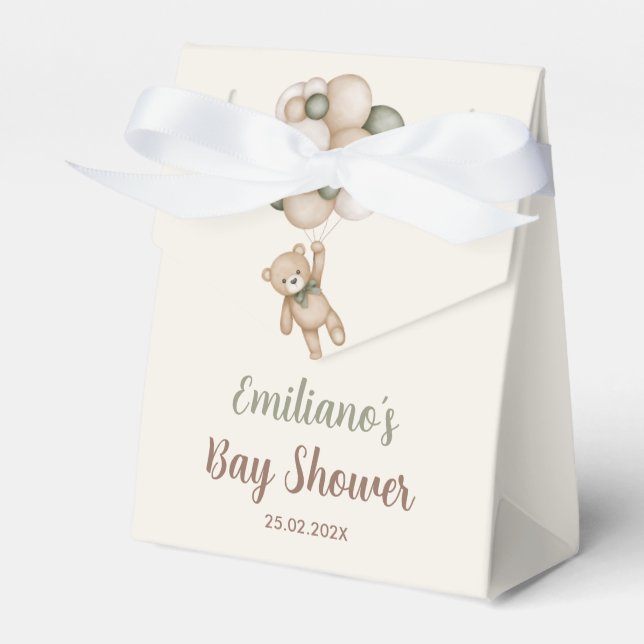 Caja Para Regalos Teddy Bear Baby Shower Boy (Front Side)