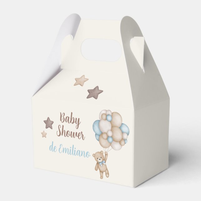 Caja Para Regalos Teddy Bear Baby Shower Boy (Front Side)